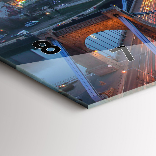 Zegar ścienny poziomy Wrocław z drona