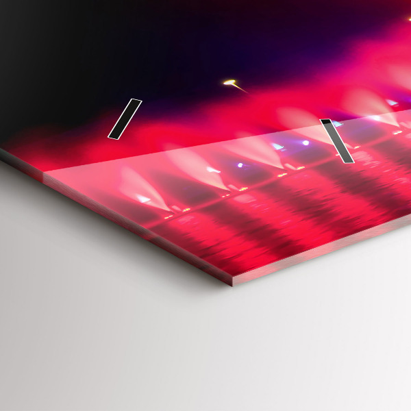 Zegar ścienny poziomy Wrocławska fontanna nocą