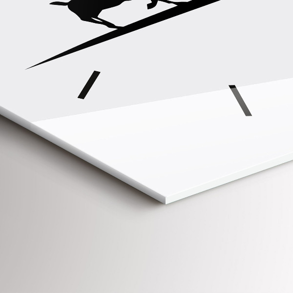 Zegar szklany poziomy Poznań panorama grafika