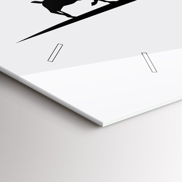 Zegar szklany poziomy Poznań panorama grafika