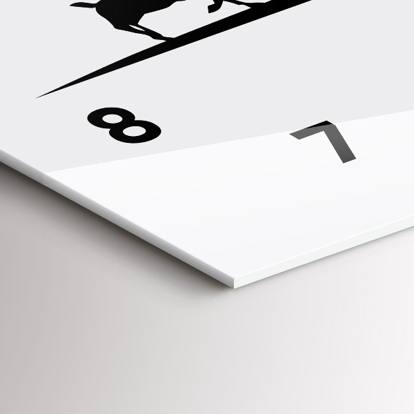 Zegar szklany poziomy Poznań panorama grafika