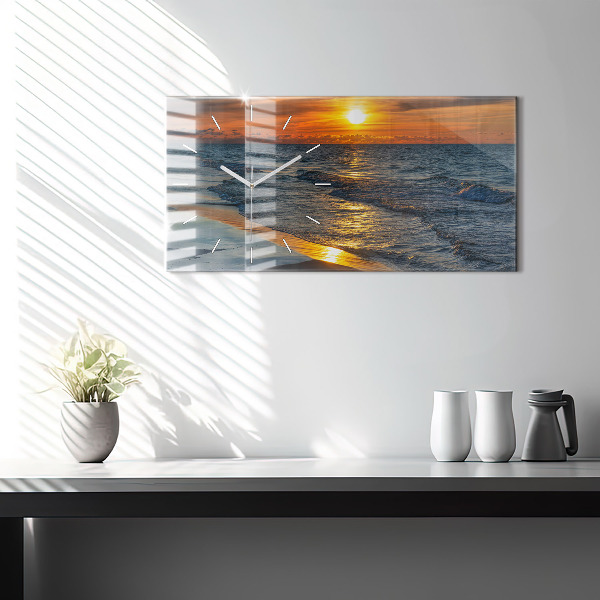 Zegar szklany poziomy Władysławowo Morze Bałtyckie