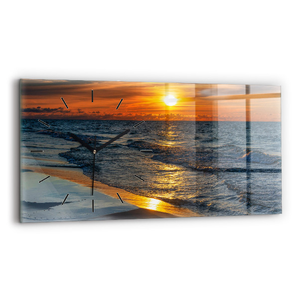 Zegar szklany poziomy Władysławowo Morze Bałtyckie