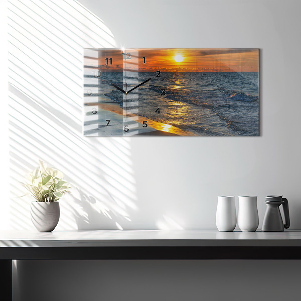 Zegar szklany poziomy Władysławowo Morze Bałtyckie