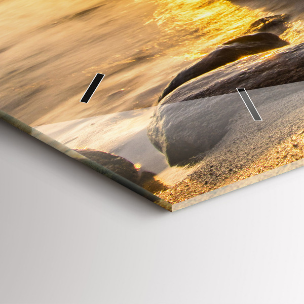 Zegar szklany poziomy Wschód słońca Morze Bałtyckie