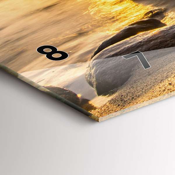 Zegar szklany poziomy Wschód słońca Morze Bałtyckie