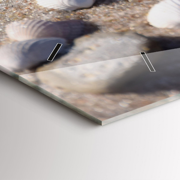 Zegar ścienny poziomy Muszelki na plaży