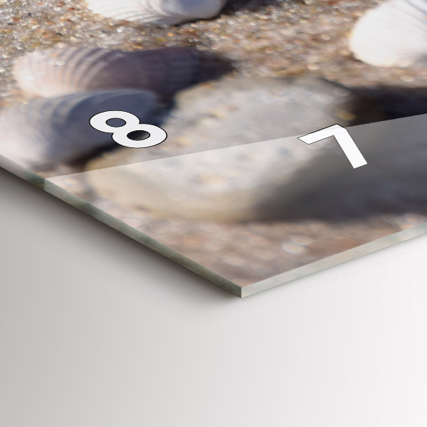 Zegar ścienny poziomy Muszelki na plaży