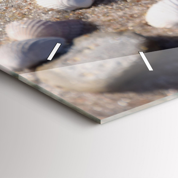 Zegar ścienny poziomy Muszelki na plaży