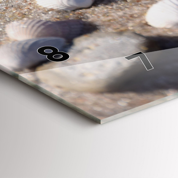 Zegar ścienny poziomy Muszelki na plaży