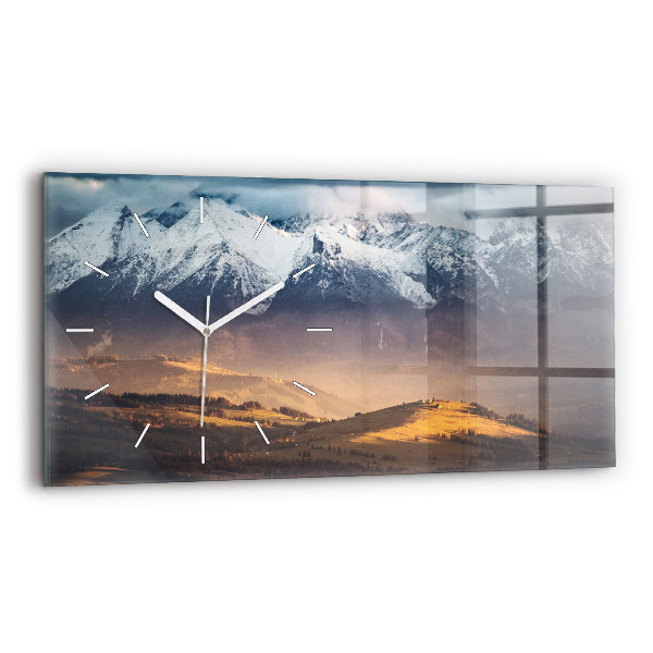 Zegar poziomy Tatry zimą panorama górska
