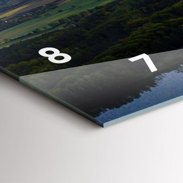 Zegar poziomy Widok Z Lotu Ptaka Na Jezioro