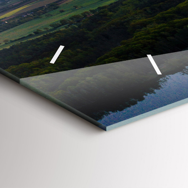 Zegar poziomy Widok Z Lotu Ptaka Na Jezioro