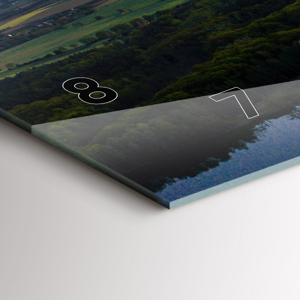 Zegar poziomy Widok Z Lotu Ptaka Na Jezioro