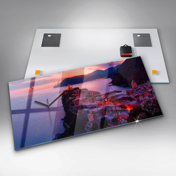 Zegar poziomy Napis Memories