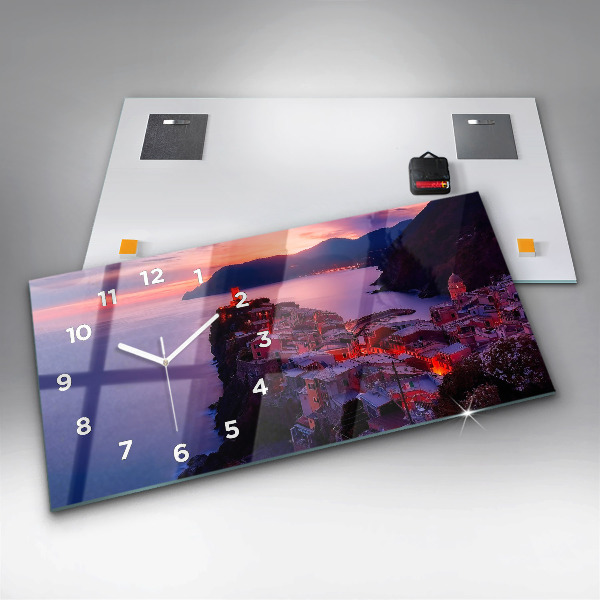 Zegar poziomy Napis Memories