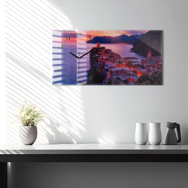 Zegar poziomy Napis Memories