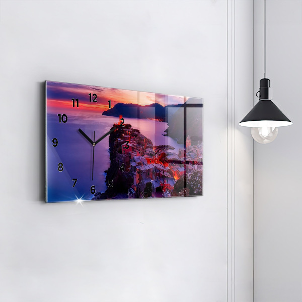 Zegar poziomy Napis Memories