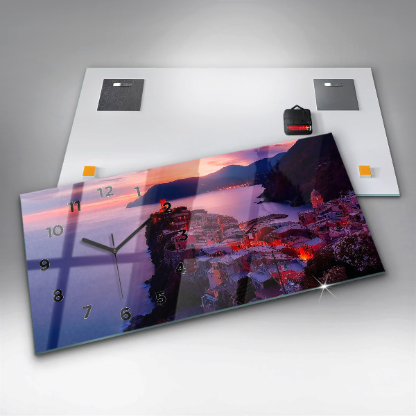 Zegar poziomy Napis Memories