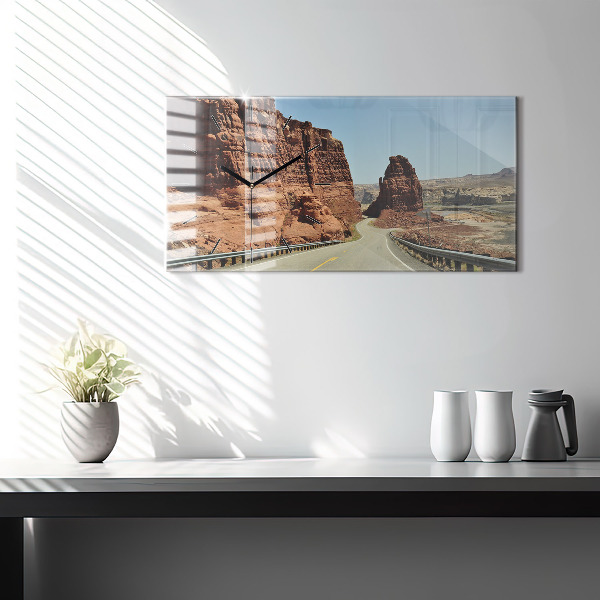 Zegar poziomy Route 66 w USA