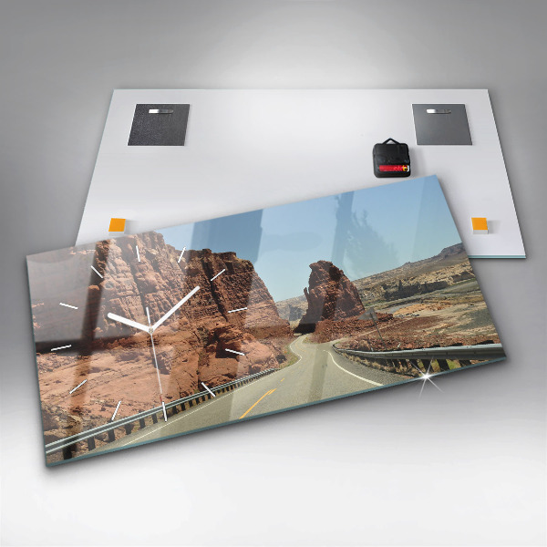 Zegar poziomy Route 66 w USA