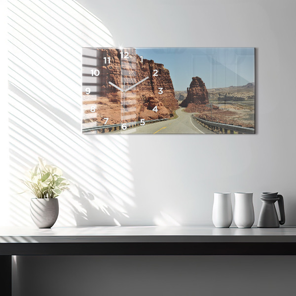 Zegar poziomy Route 66 w USA