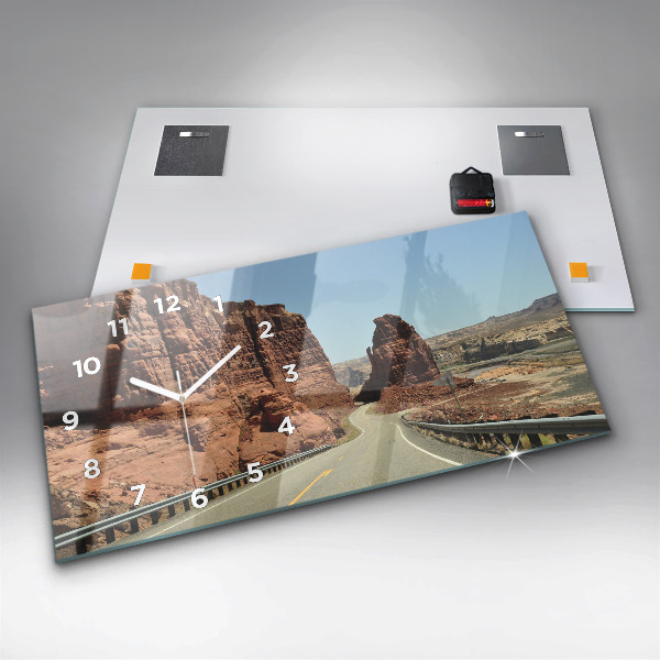 Zegar poziomy Route 66 w USA