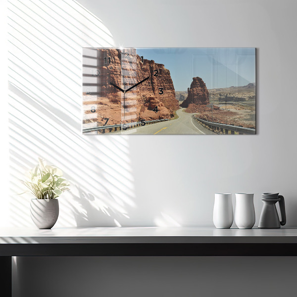 Zegar poziomy Route 66 w USA