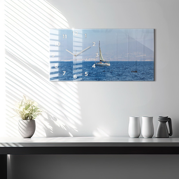 Zegar poziomy Jacht na Teneryfie