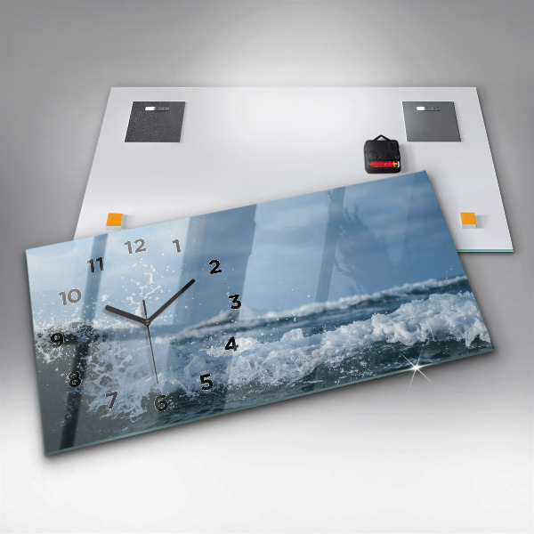 Zegar poziomy Fotografia fal morskich