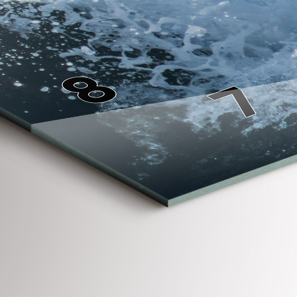 Zegar poziomy Fotografia fal morskich