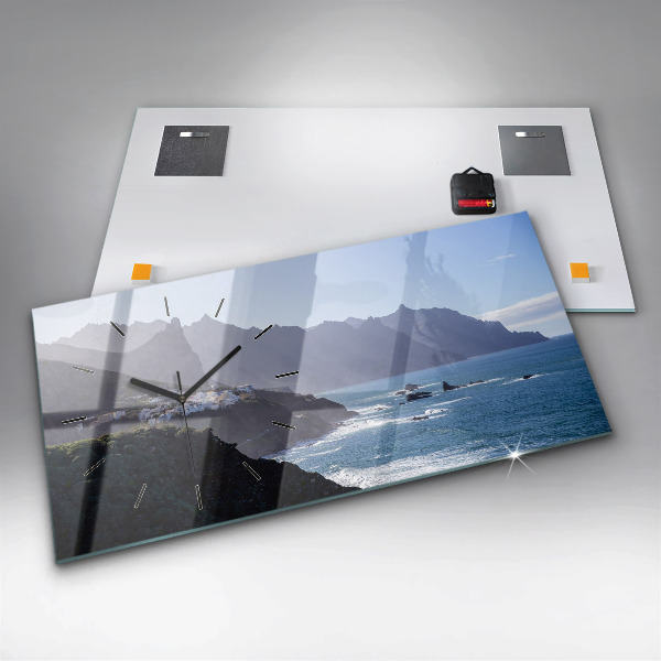 Zegar poziomy Góry przy oceanie