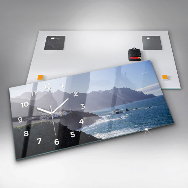 Zegar poziomy Góry przy oceanie