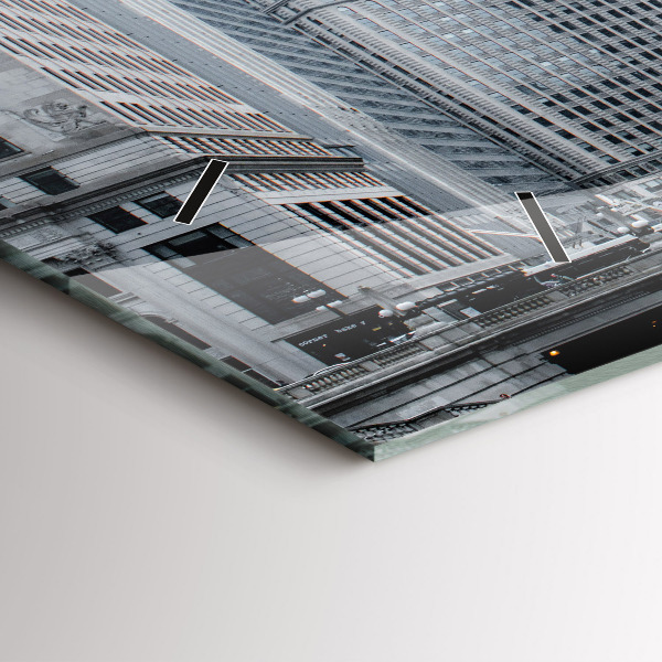 Zegar poziomy Łódź z panoramą miasta