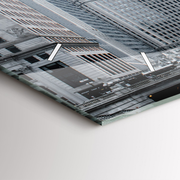 Zegar poziomy Łódź z panoramą miasta