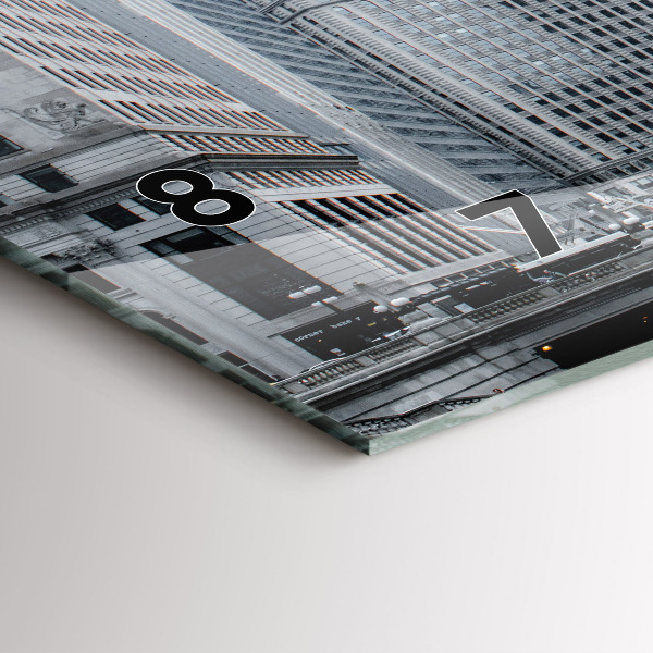 Zegar poziomy Łódź z panoramą miasta