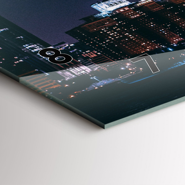 Zegar poziomy Pejzaż miejski Chicago