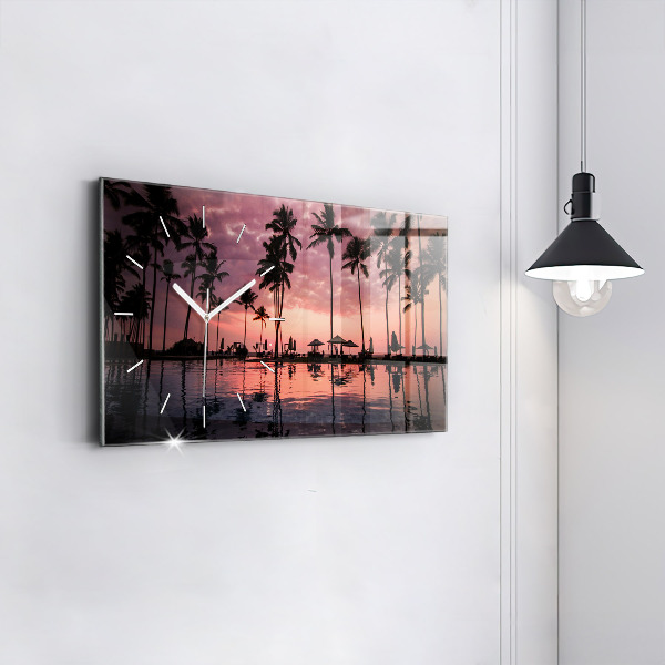 Zegar poziomy Palmy na Hawajach