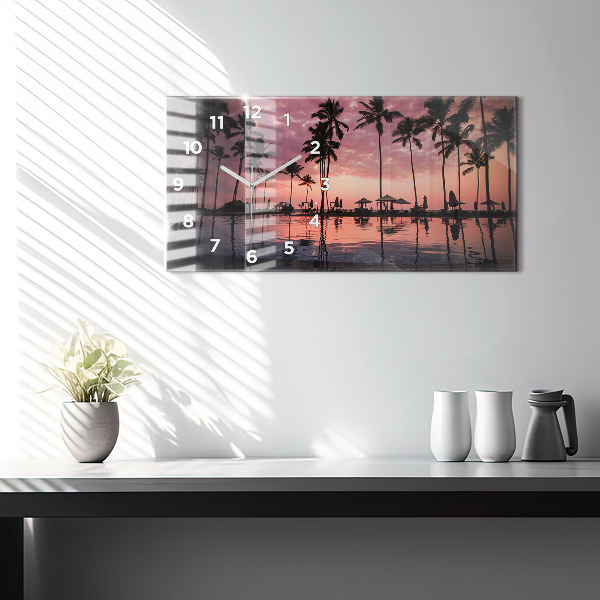 Zegar poziomy Palmy na Hawajach