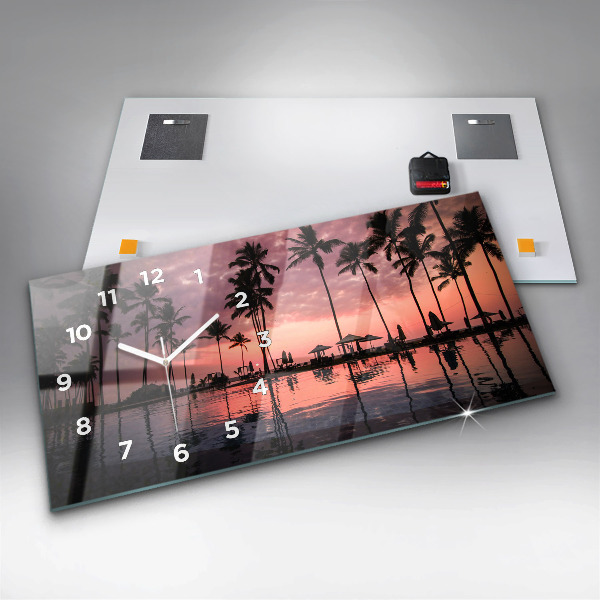 Zegar poziomy Palmy na Hawajach