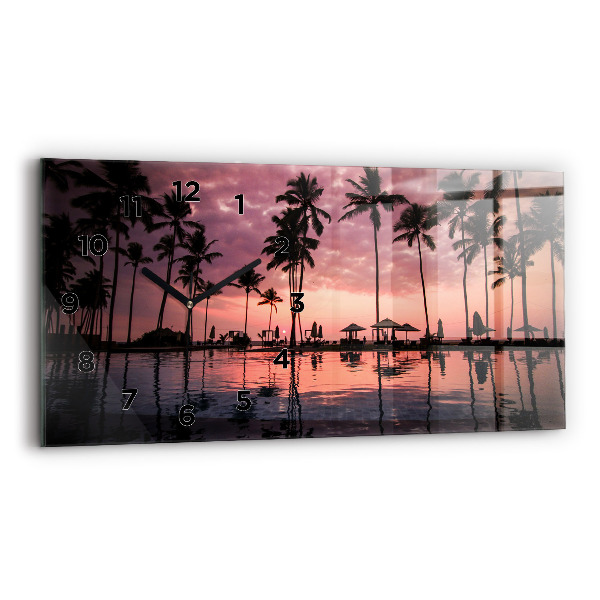 Zegar poziomy Palmy na Hawajach