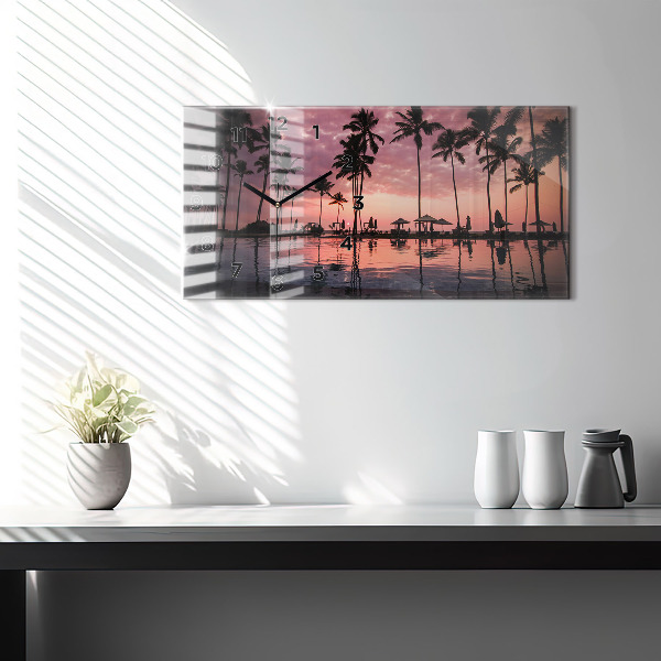 Zegar poziomy Palmy na Hawajach