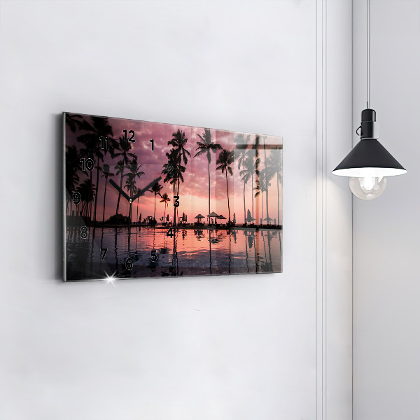 Zegar poziomy Palmy na Hawajach