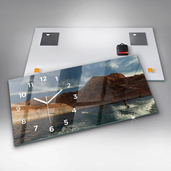 Zegar poziomy Osoba na nartach wodnych