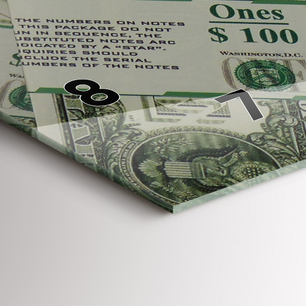 Zegar poziomy 1 dolar amerykański