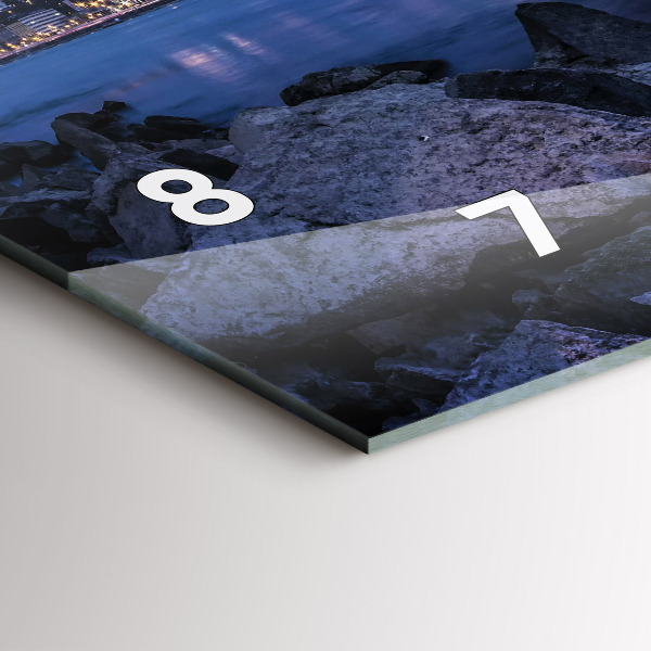 Zegar poziomy Skalisty brzeg pod mostem