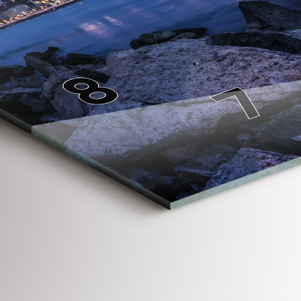 Zegar poziomy Skalisty brzeg pod mostem