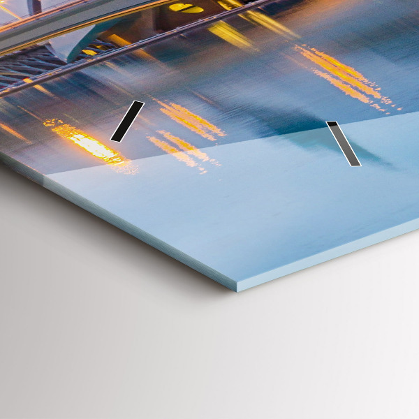 Zegar poziomy Miasto zachód słońca