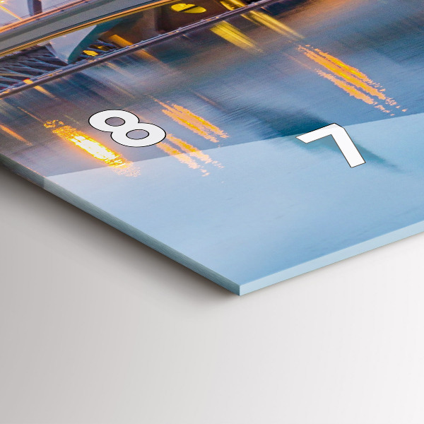 Zegar poziomy Miasto zachód słońca