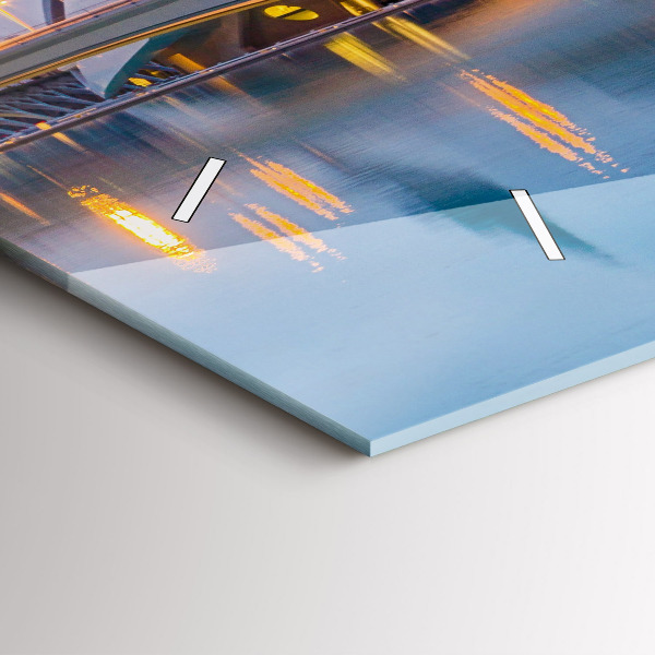 Zegar poziomy Miasto zachód słońca